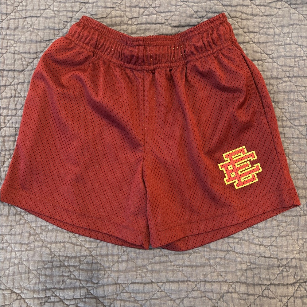 Eric Emanuel Red Mesh Athletic Shorts